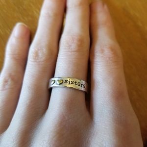 etched sterling silver ring size 7.5